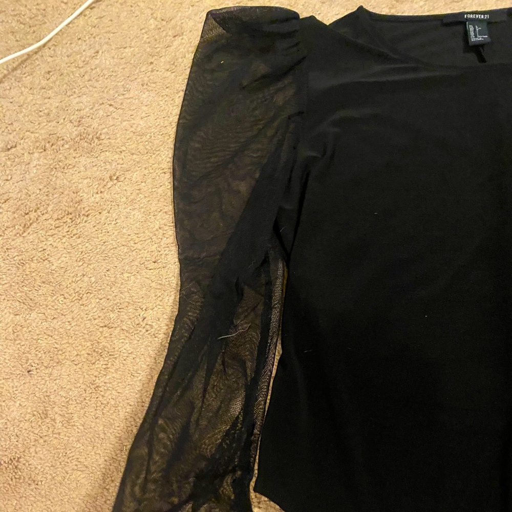 Sheer Sleeve Bodysuit